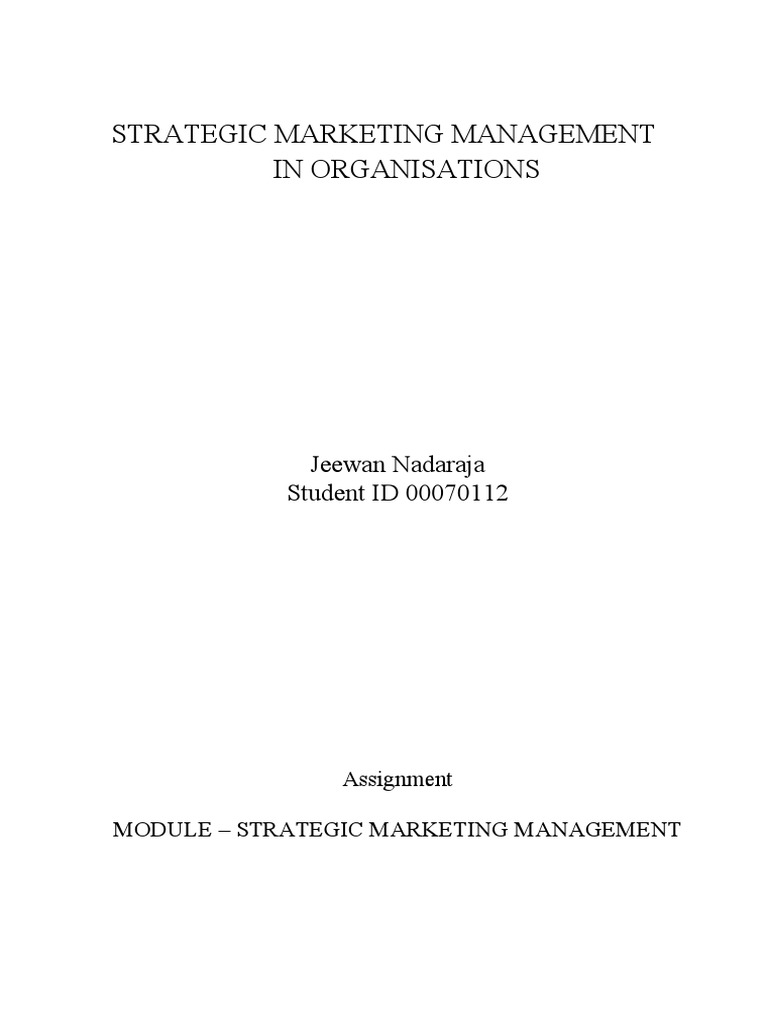 Strategic Marketing Management Report | PDF | Marketing Strategy ...