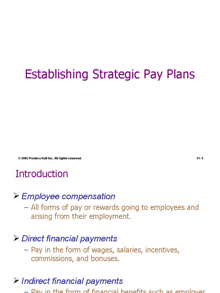 Establishing Strategic Pay Plans-HRM | PDF | Employment | Salary