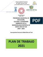 PROGRAMA EDUCCA Plan de Trabajo 2021 Municipalidad Distrital de Santa Ana de Tusi