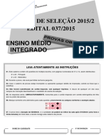 Curso Ensino Médio Integrado Edital 037 - 2015-1-2