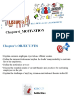 And Leadership: Chapter 6 - MOTIVATIO N