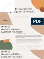 Tipos de Financiamiento y Tope de Gastos de Campaña