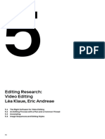 Editing Research: Video Editing Léa Klaue, Eric Andreae