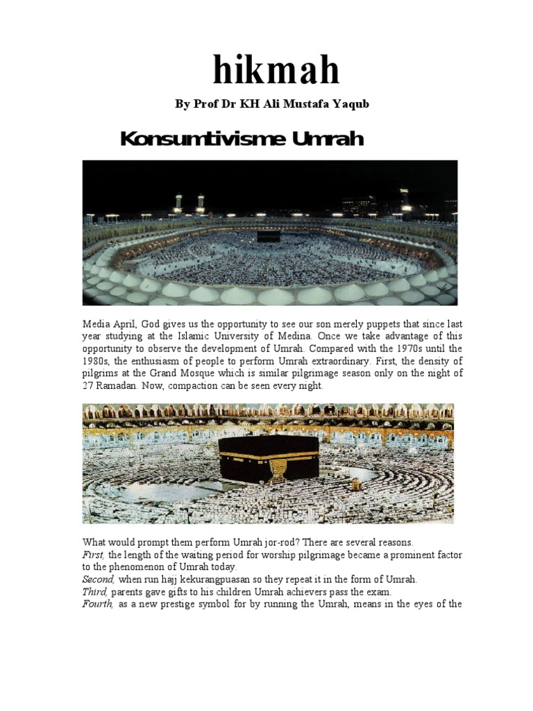 Hikmah of Umrah in Modern Context | PDF | Hajj | Mecca