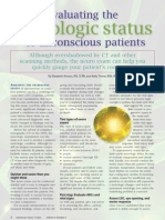 evaluating the neurologic status of unconscious patient