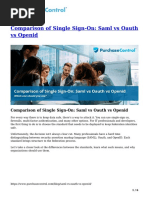 Comparison of Single Sign-On: Saml Vs Oauth Vs Openid