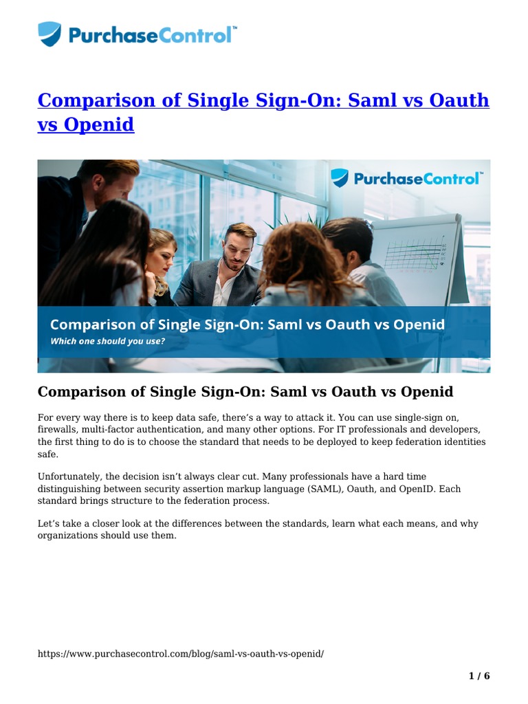 SAML vs OAuth vs OpenID Explained | PDF | Computer Engineering | Cybercrime