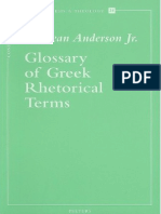 Anderson Glossary of Greek Rhetorical Terms Connected To Methods of Argumentation Figures