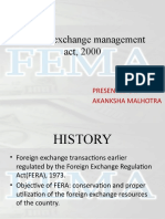 Foreign Exchange Management Act, 2000: Presented By: Akanksha Malhotra
