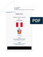Republic of Peru: República Del Perú (