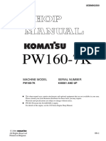 SM-Komatsu PW160-7K Hydraulic Excavator Service Repair Workshop Manual (SN K40001 and up)
