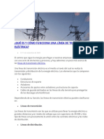 Qué Es y Cómo Funciona Una Línea de Transmisión Eléctrica