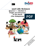 Earth and Life Science: Quarter 1 - Module 2: Origin and Structure of The Earth (The Subsystem)