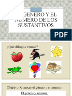 El Género y Número de Los Sustantivos