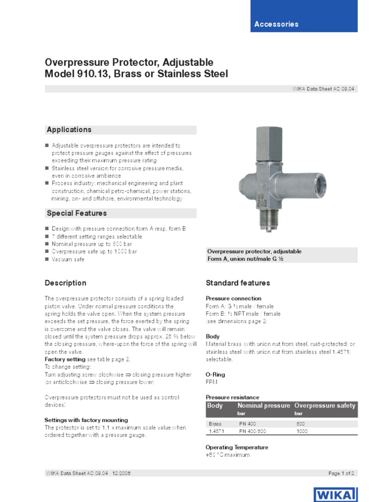 Gauge Saver Valve Stainless Steel