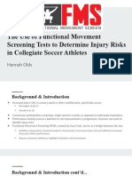 The Use of Functional Movement Screening Tests To Determine Injury Risks in Collegiate Soccer Athletes