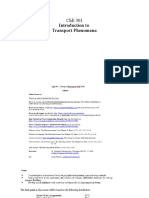 Transport Phenomena: The Governing Equations