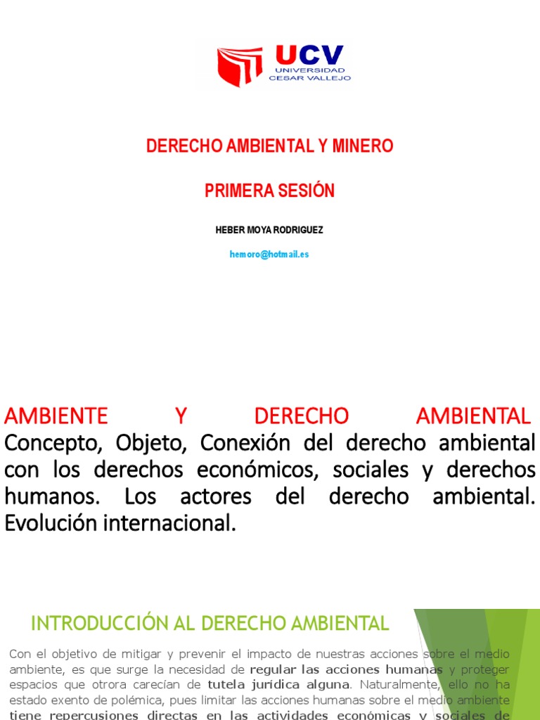 Introducción al Derecho Ambiental | PDF | Ley del Medio Ambiente ...