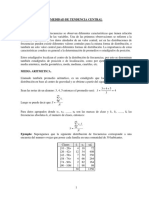 Medidad de Tendencia Central