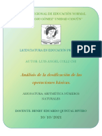 Analisis de La Dosificacion de Las Operaciones Basicas. Colli Chi Luis Angel. 10-10-2021