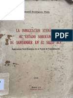 La Inmigración Alemana en El Estado Soberano de Santander en El Siglo XIX (Parte 1 de 2)