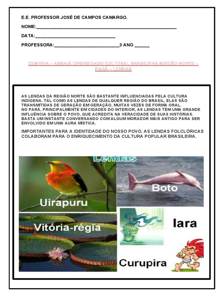 Folclore e Lendas da Região Norte do Brasil: O Pará | PDF