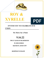 Roy & Xyrelle: Invites You To Celebrate Our Union
