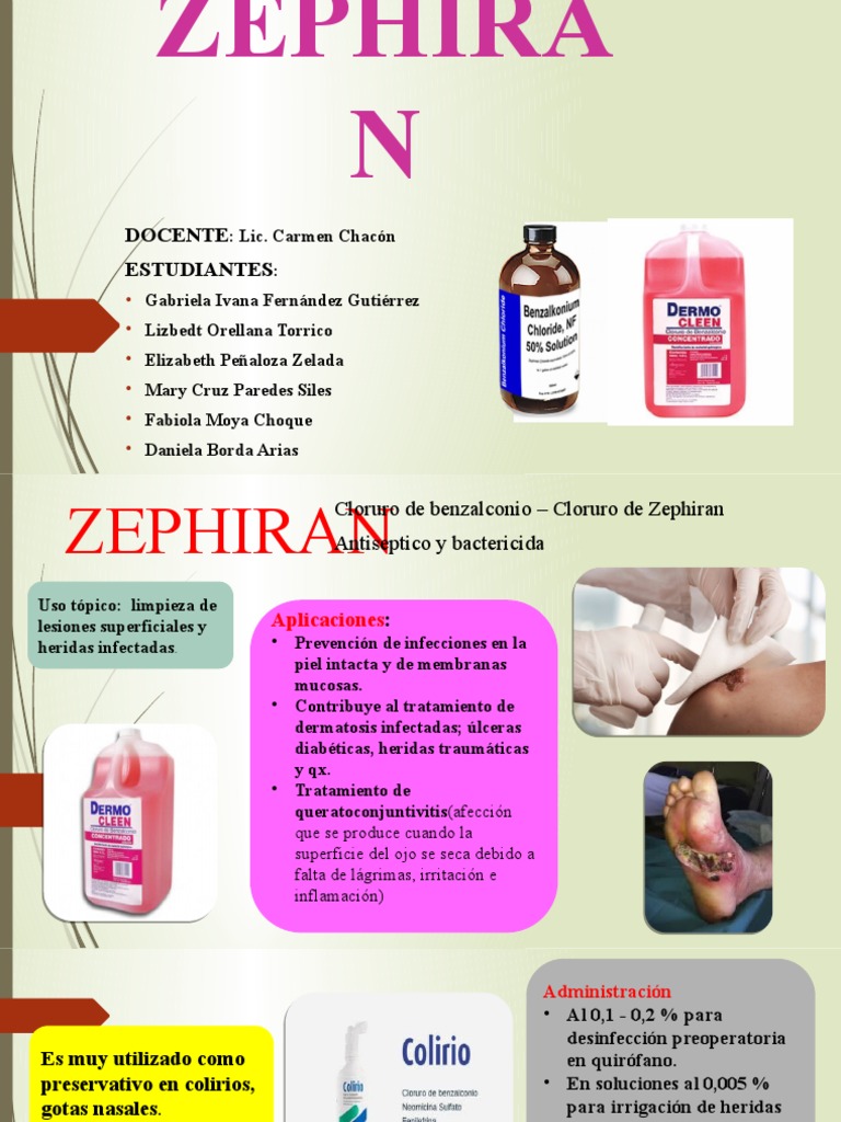 Zephiran PDF Medicina CLINICA Especialidades Medicas