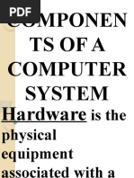 Unit4 - Components of A Computer System