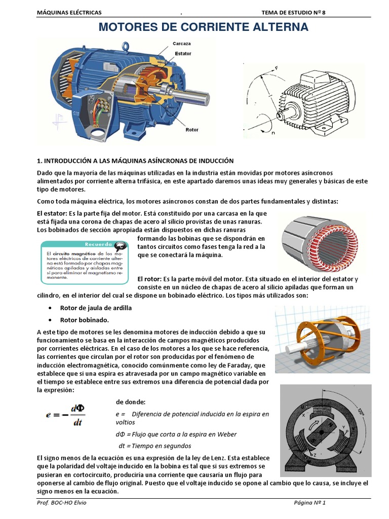 Motores de Corriente Alterna | PDF | Motor eléctrico | Corriente eléctrica