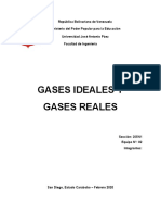 Gases Ideales y Reales. Grupo Nro 2