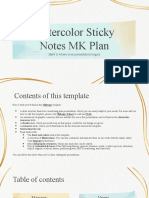 Watercolor Sticky Notes MK Plan by Slidesgo