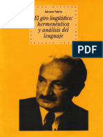Fabris Adriano El Giro Linguistico Hermeneutica y Analisis Del Lenguaje PDF