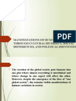 1 Manifestations of Human Variations Through Cultural Diversity Social Differences Polit