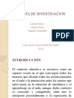 Propuesta de Investigacion Socializacion