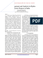 Risk Management and Analysis in Hydro-Electric Projects in India