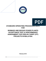 SOP for Biomass and Biogas Plant AT&PA for Malaysia's FiT Projects