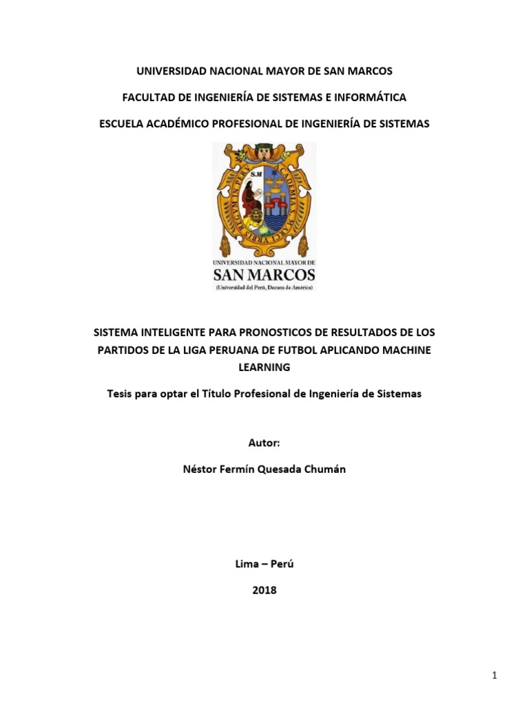 Tesis Nestor Quesada Machine Learning PDF Mi sql Informática
