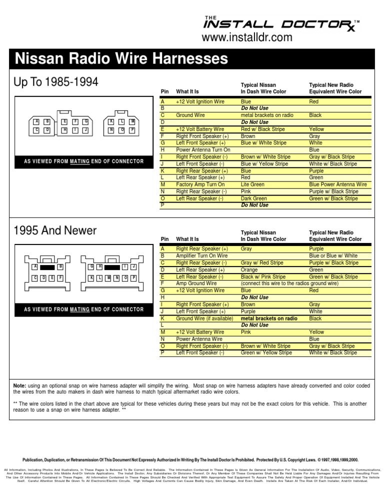 Nissan Skyline Wiring Stereo Plug | PDF