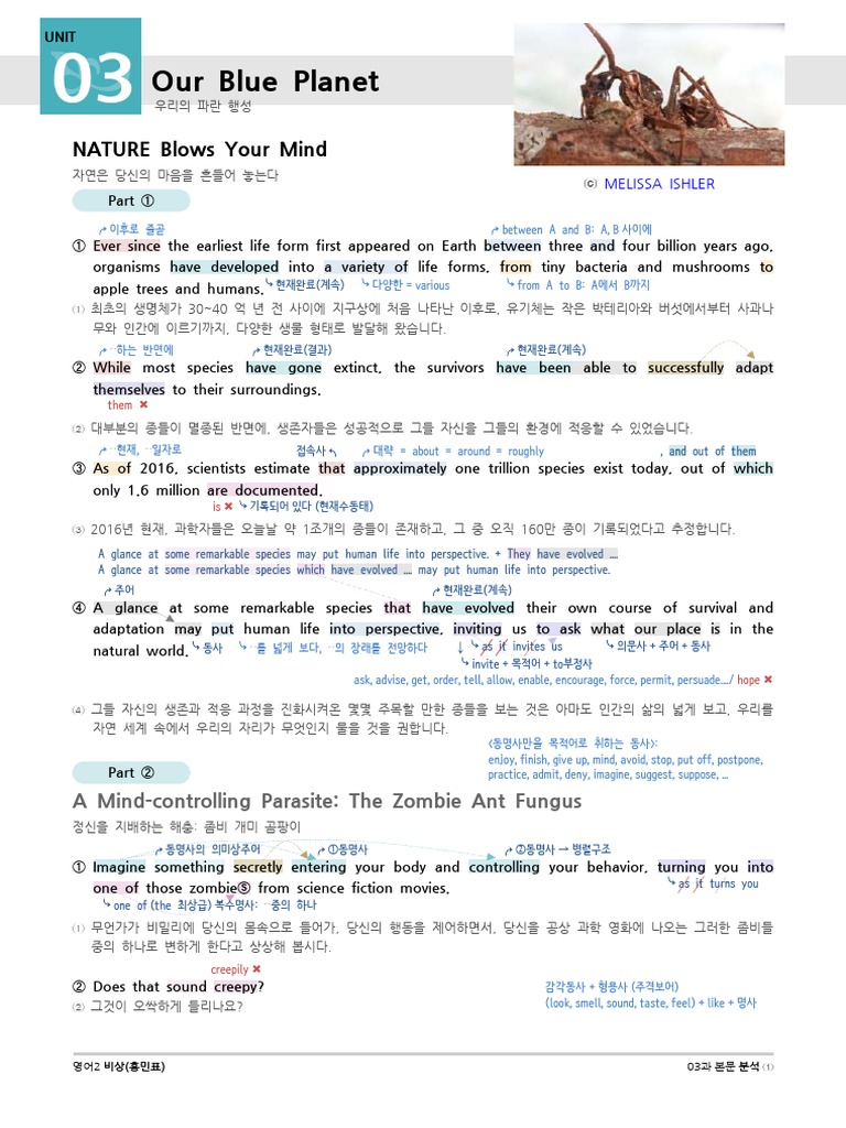고 영어2 비상홍 03과 본문 분석 | Pdf