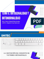 TEMA 6. Ortogonalidad y Ortonormalidad