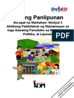 AP10 Q4 M3 Aktibong Pakikilahok NG Mamamayan Sa Mga Gawaing Pansibiko Sa Kabuhayan Politika at Lipunan Week 5 6