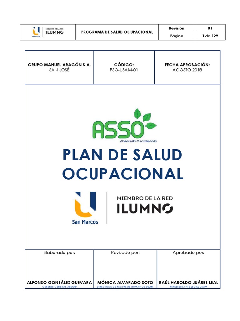 Plan de Salud Ocupacional-1 | PDF | Residuos | Seguridad y salud ...