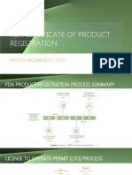 FDA LTO and Certificate of Product Registration Process