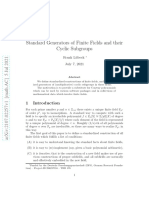 Standard Generators of Finite Fields and Their Cyclic Subgroups