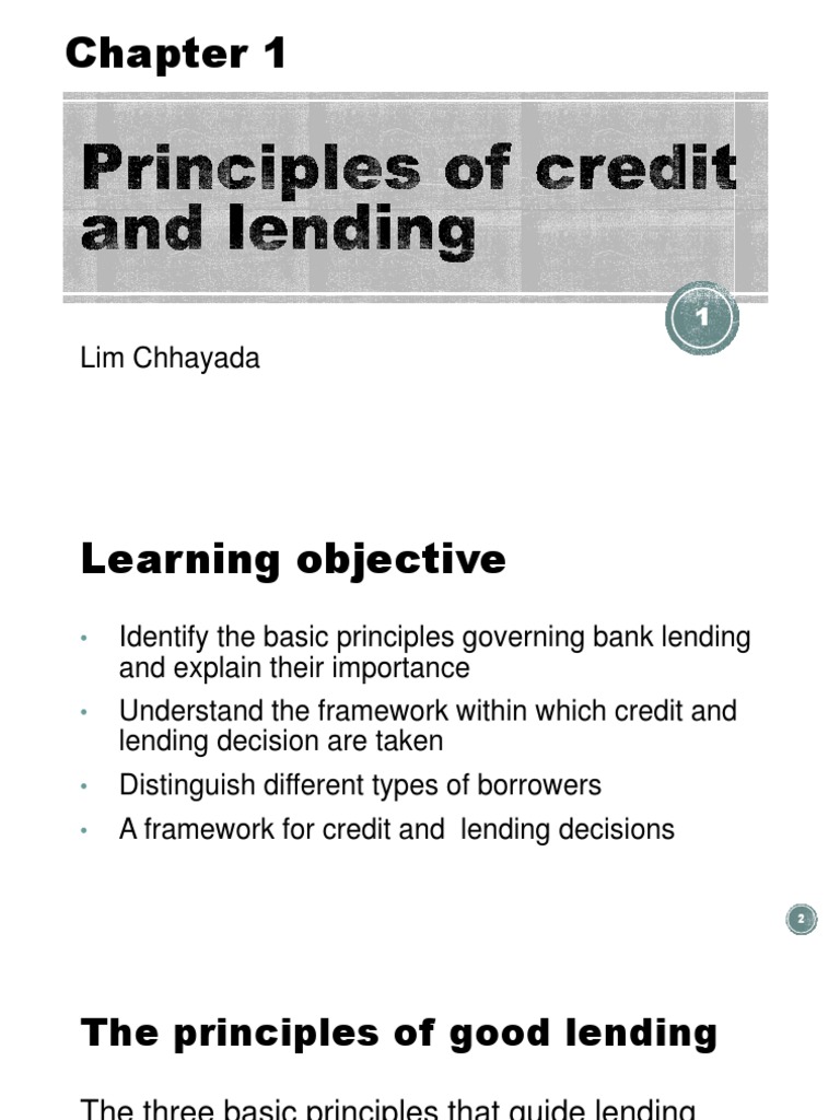 Principles of Bank Lending Explained | PDF | Loans | Finance & Money ...