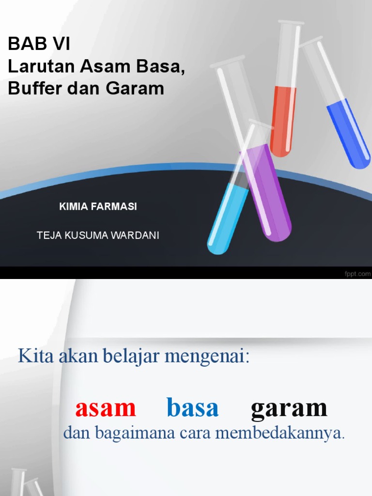 Bab Vi Larutan Asam Basa Buffer Dan Garam | PDF