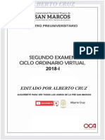 2do Examen Pre San Marcos Ciclo Ordinario 2018-I