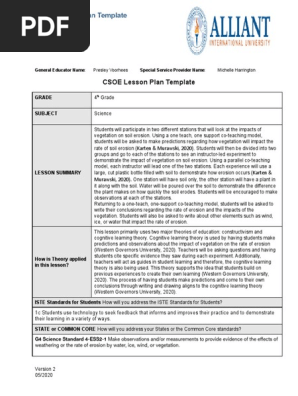 co-teaching lesson plan