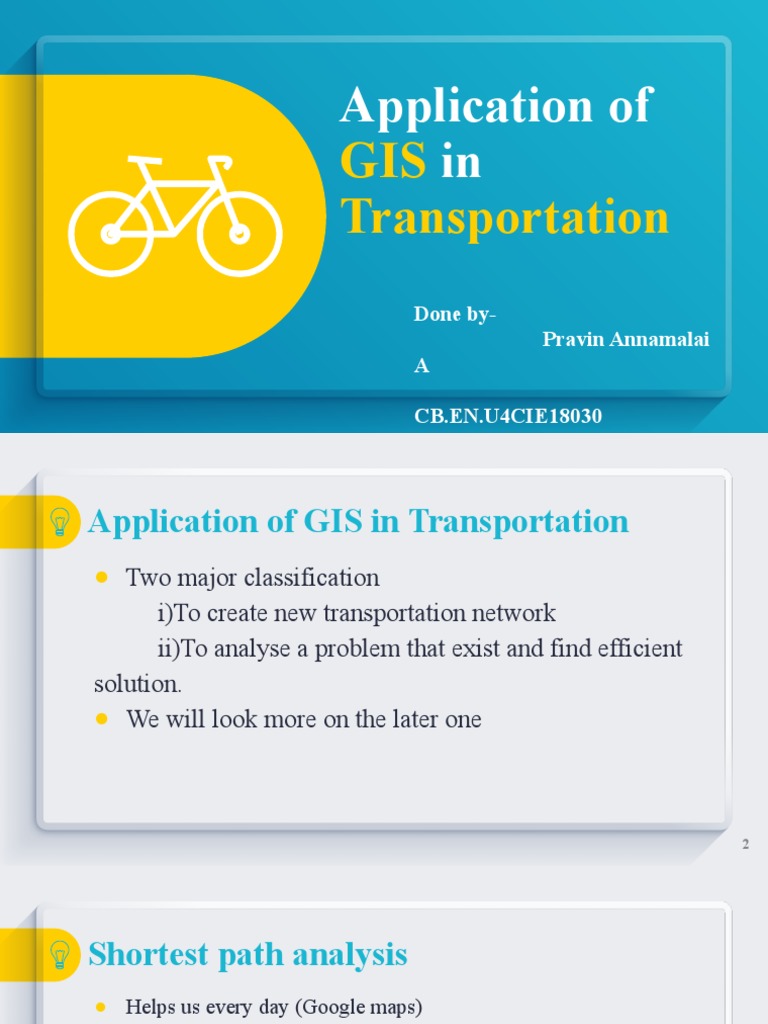 GIS Applications in Transportation Analysis | PDF
